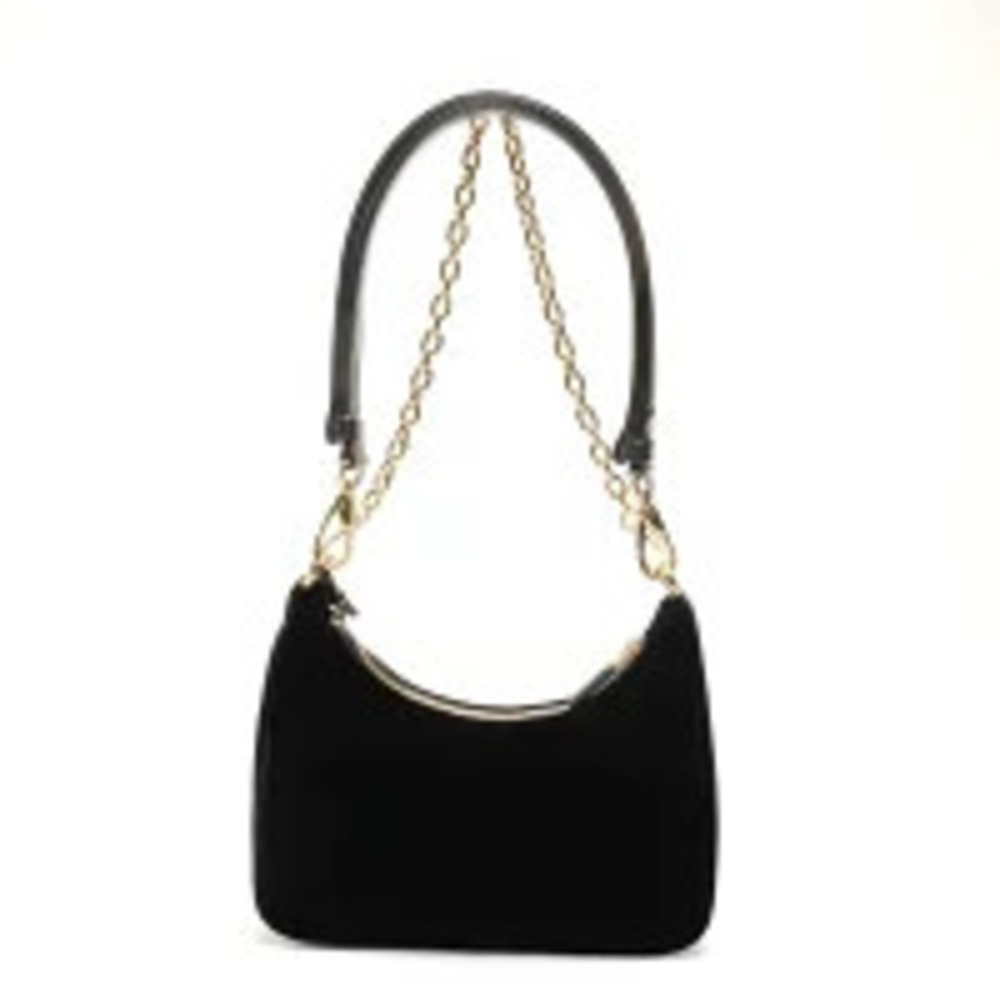 Prada Hobo Black Shoulder Chain Bag Velvet